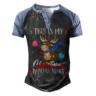 This Is My Christmas Pajama Jewish 545 Shirt Men's Henley Shirt Raglan Sleeve 3D Print T-shirt | Favorety AU