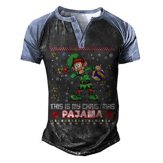 This Is My Christmas Pajama Volleyball 874 Shirt Men's Henley Shirt Raglan Sleeve 3D Print T-shirt | Favorety AU