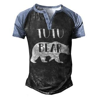 Tutu Grandpa Gift Tutu Bear Men's Henley Shirt Raglan Sleeve 3D Print T-shirt - Seseable