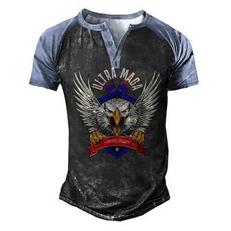 Ultra Maga Eagle Proud Ultra Maga Men's Henley Shirt Raglan Sleeve 3D Print T-shirt | Favorety DE