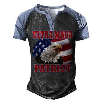 Ultra Maga Patriot American Eagle Us Flag Men's Henley Shirt Raglan Sleeve 3D Print T-shirt | Favorety UK