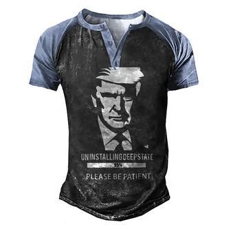 Ultra Maga Uninstalling Deep State Please Be Patient Funny Anti Biden Us Flag Pro Trump Trendy Men's Henley Shirt Raglan Sleeve 3D Print T-shirt | Favorety DE