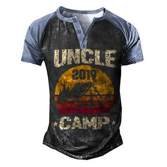 Uncle Camp 2019 Family Vacation T Shirt T Shirt Men's Henley Shirt Raglan Sleeve 3D Print T-shirt - Monsterry