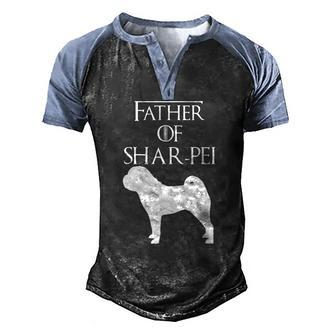 Unique White Father Of Chinese Shar Pei Dog Lover E010613 Ver2 Men's Henley Raglan T-Shirt | Mazezy