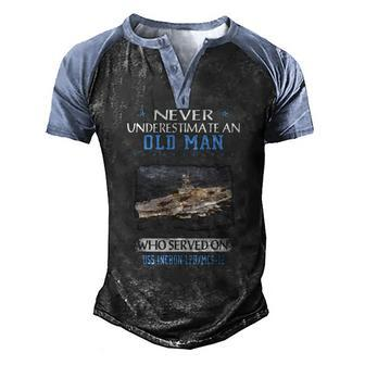 Uss Inchon Lph Mcs-12 Veterans Day Fathers Day Men's Henley Raglan T-Shirt | Mazezy