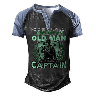 Veteran Veteran Tan Old Man Who Is Also A Captain T 112 Navy Soldier Army Military Men's Henley Shirt Raglan Sleeve 3D Print T-shirt - Monsterry