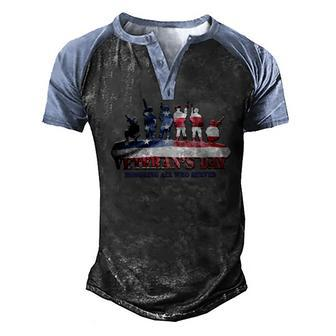 Veteran Veterans Day Honoring All Who Served 156 Navy Soldier Army Military Men's Henley Shirt Raglan Sleeve 3D Print T-shirt - Monsterry UK
