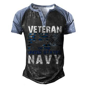 Veteran Veterans Day Us Navy Veteran Usns 128 Navy Soldier Army Military Men's Henley Shirt Raglan Sleeve 3D Print T-shirt - Monsterry