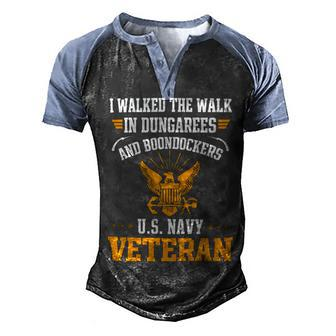 Veteran Veterans Day Us Navy Veterani Walked The Walk 174 Navy Soldier Army Military Men's Henley Shirt Raglan Sleeve 3D Print T-shirt - Monsterry DE