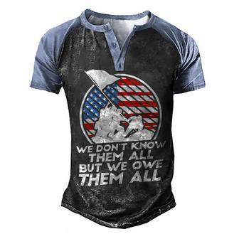Veteran Veterans Day Us Veterans We Owe Them All 521 Navy Soldier Army Military Men's Henley Shirt Raglan Sleeve 3D Print T-shirt - Monsterry AU