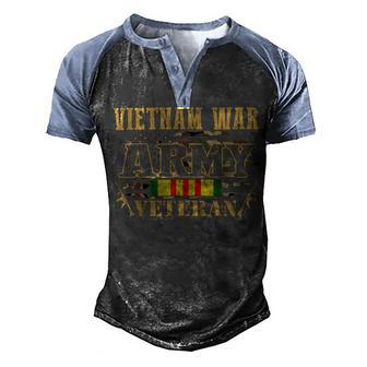 Vietnam War Veteran Army Vietnam Veteran T-Shirt Men's Henley Shirt Raglan Sleeve 3D Print T-shirt - Monsterry UK