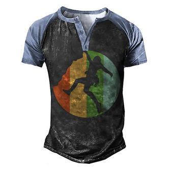 Vintage Retro Rock Climber 177 Shirt Men's Henley Shirt Raglan Sleeve 3D Print T-shirt | Favorety CA