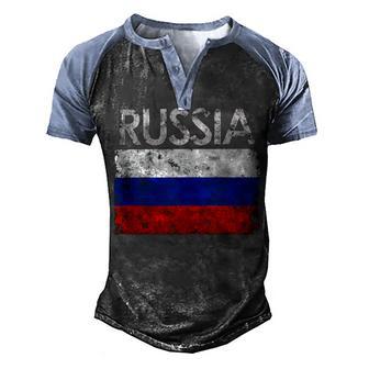 Vintage Russia Russian Flag Pride 500 Trending Shirt Men's Henley Shirt Raglan Sleeve 3D Print T-shirt | Favorety CA