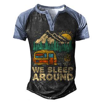 We Sleep Funny Camping Men's Henley Shirt Raglan Sleeve 3D Print T-shirt | Favorety DE