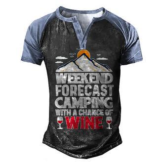 Weekend Forcast Camping Retro Vintage 27 Shirt Men's Henley Shirt Raglan Sleeve 3D Print T-shirt | Favorety CA