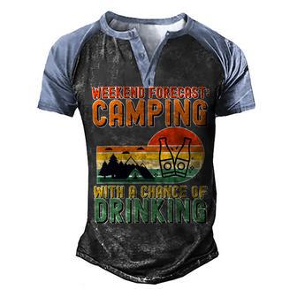 Weekend Forecast Camping With A Chance 19 Shirt Men's Henley Shirt Raglan Sleeve 3D Print T-shirt | Favorety DE