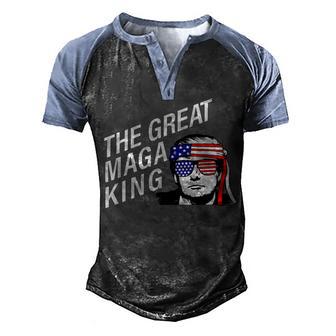 Womens The Great Maga King Trump Ultra Maga Men's Henley Shirt Raglan Sleeve 3D Print T-shirt | Favorety UK