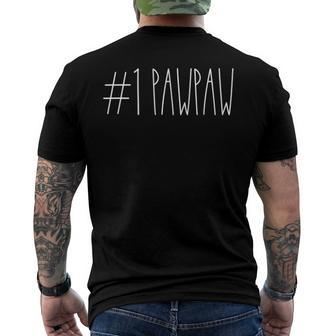 1 Pawpaw Number One Fathers Day Pawpaw Rae Dunn Style Men's Back Print T-shirt | Mazezy