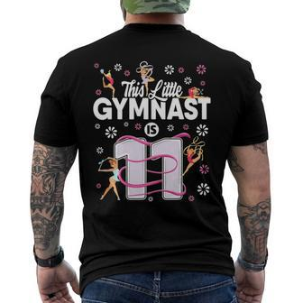 11 Years Old Gymnast 11Th Birthday Girl Tumbling Gymnastics Men's Back Print T-shirt | Mazezy