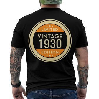 1930 Birthday 1930 Vintage Limited Edition Men's T-Shirt Back Print - Seseable