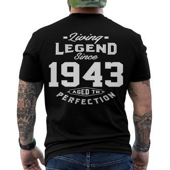 1943 Birthday Living Legend Since 1943 Aged To Perfection Men's T-Shirt Back Print - Seseable