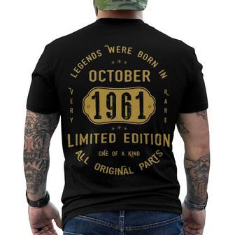 1961 October Birthday 1961 October Limited Edition Men's T-Shirt Back Print - Seseable