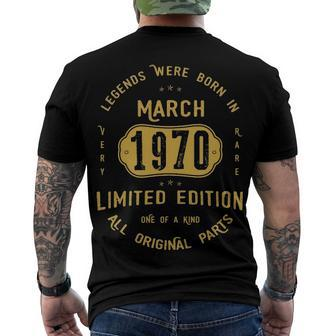 1970 March Birthday 1970 March Limited Edition Men's T-Shirt Back Print - Seseable