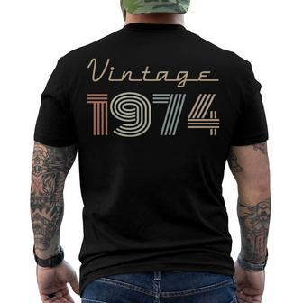 1974 Birthday Vintage 1974 Men's T-Shirt Back Print - Seseable