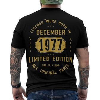 1977 December Birthday 1977 December Limited Edition Men's T-Shirt Back Print - Seseable