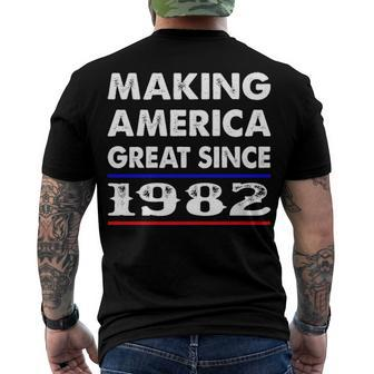 1982 Birthday Making America Great Since 1982 Men's T-Shirt Back Print - Seseable