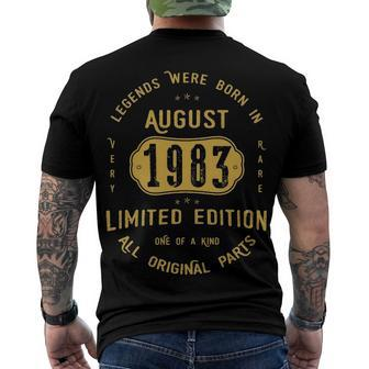 1983 August Birthday 1983 August Limited Edition Men's T-Shirt Back Print - Seseable