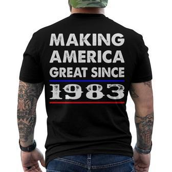 1983 Birthday Making America Great Since 1983 Men's T-Shirt Back Print - Seseable
