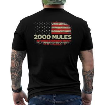 2000 Mules Pro Trump 2024 American Flag Men's Back Print T-shirt | Mazezy