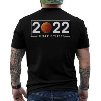 2022 Total Lunar Eclipse Blood Moon Men's Back Print T-shirt | Mazezy