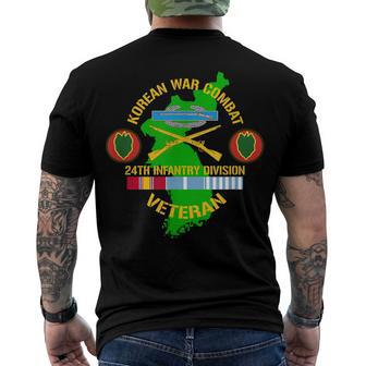 24Th Infantry Division 24Th Id Korean War Combat Veteran Men's T-shirt Back Print - Seseable