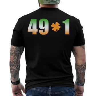 49-1 Irish Shamrock Boxing Fan Men's T-shirt Back Print - Seseable