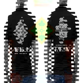 4Th Infantry Division 4Th Id Veteran Wh Hd Men's Back Print T-shirt | Mazezy