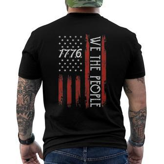 4Th Of July 1776 S For Men We The People American Flag Men's Back Print T-shirt | Mazezy