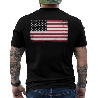 4Th Of July American Flag Vintage Usa Men Women Patriotic Men's Back Print T-shirt | Mazezy