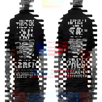 4Th Of July Beer Pong Time To Get Star Spangled Hammered Men's T-shirt Back Print | Seseable FR