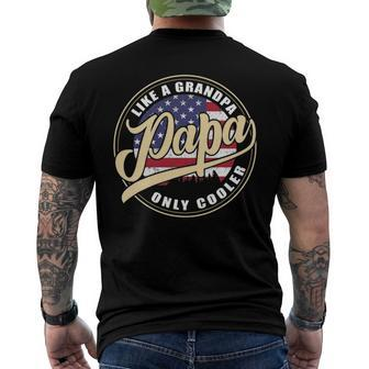 4Th Of July Dad Papa Like A Grandpa Only Cooler Men's Back Print T-shirt | Mazezy