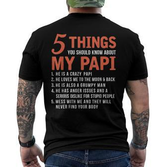 5 Things You Should Know About My Papi Fathers Day Men's Back Print T-shirt | Mazezy