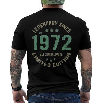 50 Years Old Bday Legend Since 1972 Vintage 50Th Birthday Men's Back Print T-shirt | Mazezy