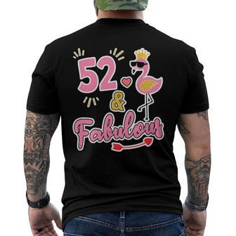 52 And Fabulous - 52 Years Old - 52Nd Birthday Men's Back Print T-shirt | Mazezy