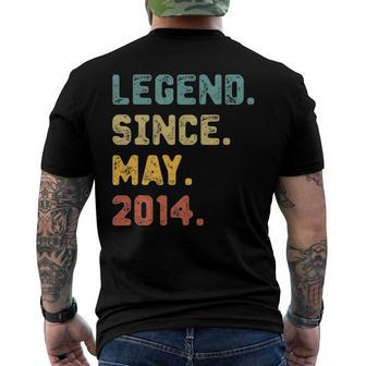 8 Years Old Legend Since May 2014 8Th Birthday Men's Back Print T-shirt | Mazezy