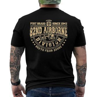 82Nd Airborne Division Fort Bragg Death From Above Men's Back Print T-shirt | Mazezy