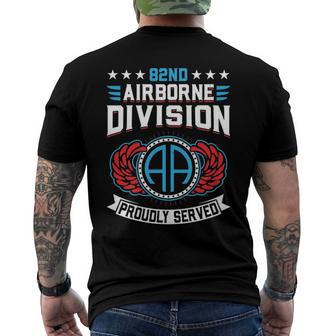 82Nd Airborne Division Proudly Served 21399 United States Army Men's Back Print T-shirt | Mazezy