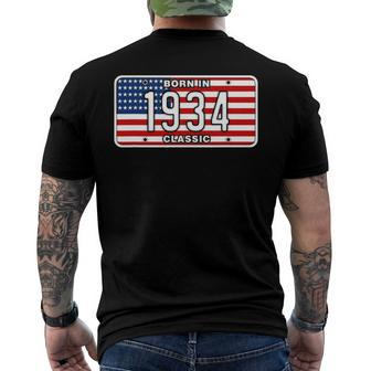 88 Years Old Vintage Classic Car 1934 88Th Birthday Men's Back Print T-shirt | Mazezy