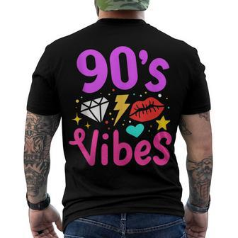 90S Vibes 90S Music Party Birthday Lover Retro Vintage Men's T-shirt Back Print - Seseable