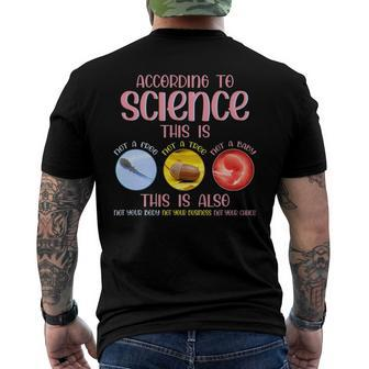 According To Science This Is Pro Choice Reproductive Rights Men's Back Print T-shirt | Mazezy